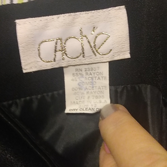 CACHE Vintage TUXEDO STYLE LITTLE BLACK SHEATH DRESS With BOLERO BLAZER - Picture 8 of 12